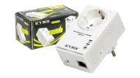 Adaptador Powerline com tomada Schuko Ethernet 200Mbps