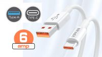 Cable USB - C Macho a USB 2.0 A Macho X17 Blanco (Máx 6A) 1.2m