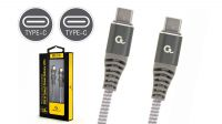 Cable USB-C M/M (USB2.0) Max.100W Negro/Nylon 1.5m