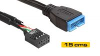 Cable adaptador interno de conexión a Placa Base USB 2.0 H a USB 3.0 M 19P
