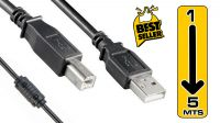 Cabo impressora USB 2.0  A-B  2xAWG28 em cobre com filtros