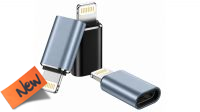 SBR 3541 : Adaptador USB-C Fêmea a Lightning Macho (Preto)
