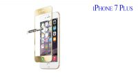 Película protectora transparente vidro temperado iPhone 7 Plus dourado 5.5"