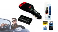 Transmisor MP3 por FM tarjeta SD para automóvil Rojo/Negro