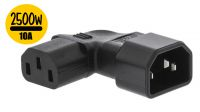 Conector SFO angulado Macho a Hembra Negro