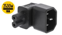 Adaptador angulado 90º SFO a IEC-320-C7 Negro