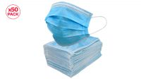 Kit 50 mascaras faciais descartáveis