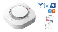 Detector de humos smart wifi con sirena independiente blanco APP Smart life.