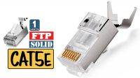 Conetor RJ 45 Cat. 5 FTP cabo sólido com grampo