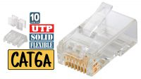 Conector RJ45 UTP Cat.6A com guia máx. 24AWG (10)