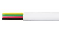 Bobine de cabo telefónico plano 4 condutores branco 100 m