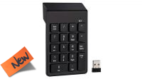 Teclado numérico Wireless USB preto