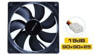 Ventilador 12V 90x90x25mm. conector 03P