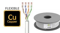 Bobina de cable U/UTP Cat. 5E flexible CU gris