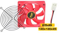 Ventilador 120x120x25mm + Grelha RED Armaggeddon