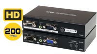 Kit de extensão VGA e áudio RS-232 com comando IR até 150m por UTP